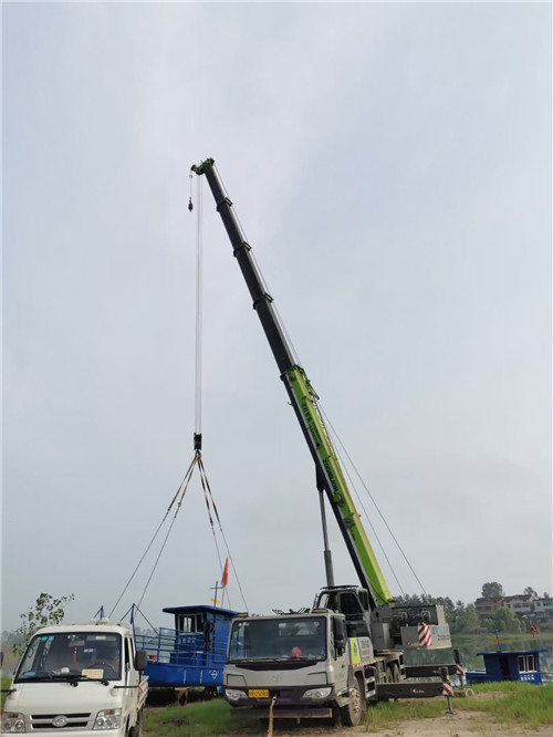 孟州市桥梁建设吊装案例